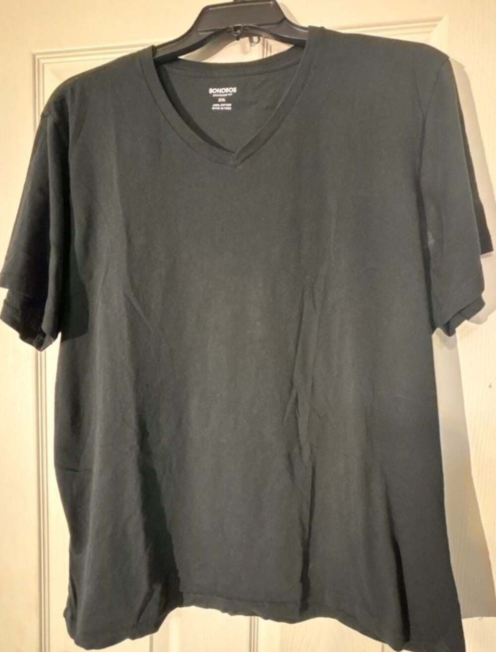 Bonobos Men's Standard Fit 100% Cotton V-Neck T-Shirt Black XXL